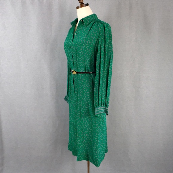 Vintage Nat Kaplan Couture Silk Floral Shirt Dress - Picture 3 of 14